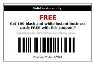 Staples Free Business Cards