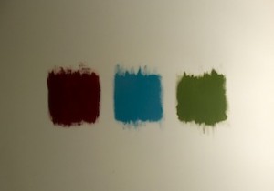 Closeup Paint Sample on Wall