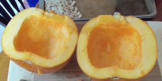 Cut pumpkin