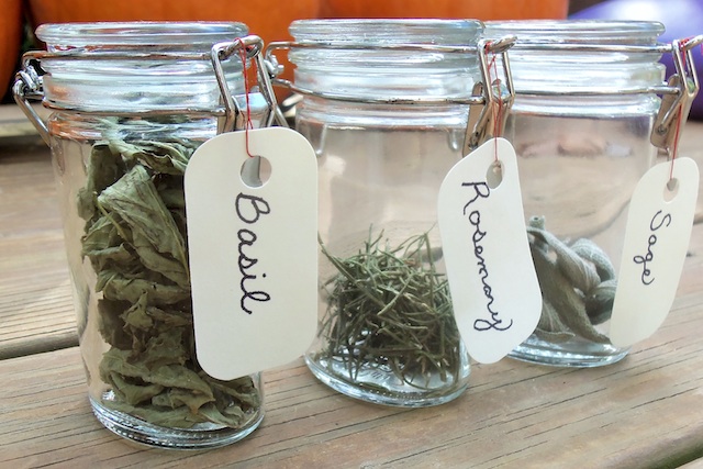 Dried Herbs in Jars