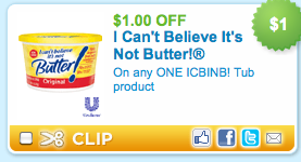 I Can't Believe It's Not Butter coupon