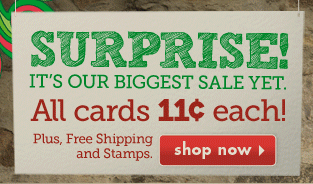card store 11 cent sale