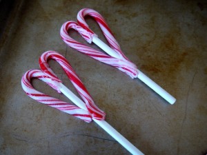 heart candy cane lollipops