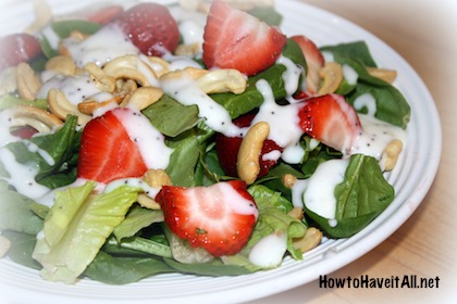 Strawberry Cashew Salad