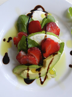 strawberry avocado caprese salad