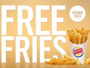 Burger king free fries
