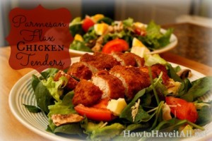 Parmesan Flax Crispy Chicken Salad