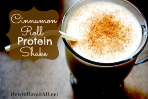 Cinnamon Roll Protein Shake recipe