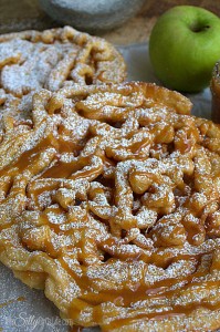 caramel apple funnel cakes