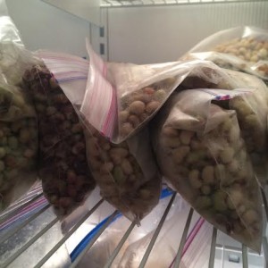 peas from freezer