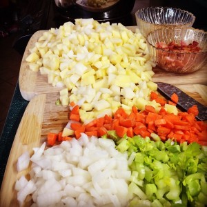potato soup veggies